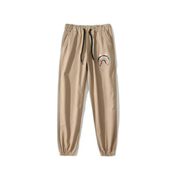 Bathing Ape Pant Trendy Brand Men's Shark Head Waist-Tied Ankle-Tied Woven Fabric Trousers