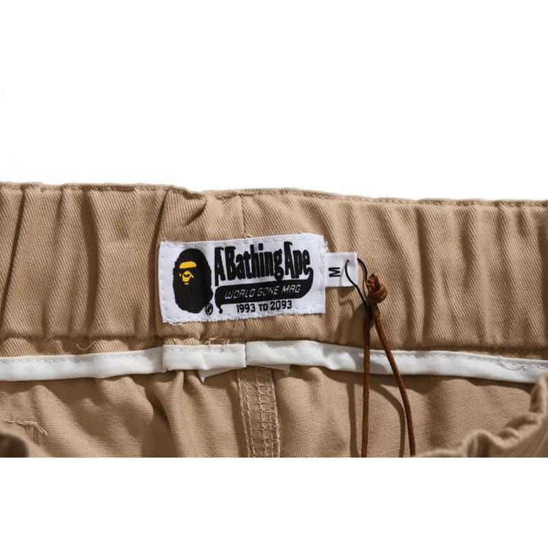 Bathing Ape Pant Trendy Brand Men's Shark Head Waist-Tied Ankle-Tied Woven Fabric Trousers