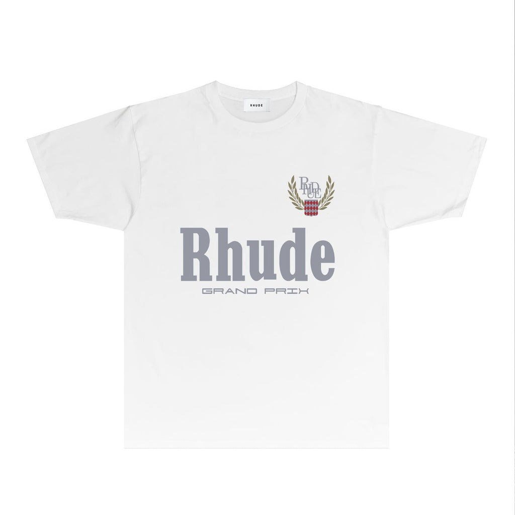Rhude T-shirts Printed Trendy Pure Cotton