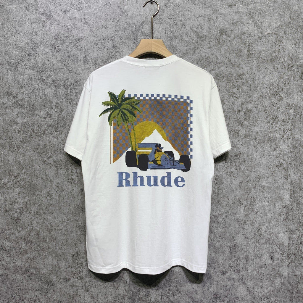 Rhude T-shirts Printed Trendy Pure Cotton
