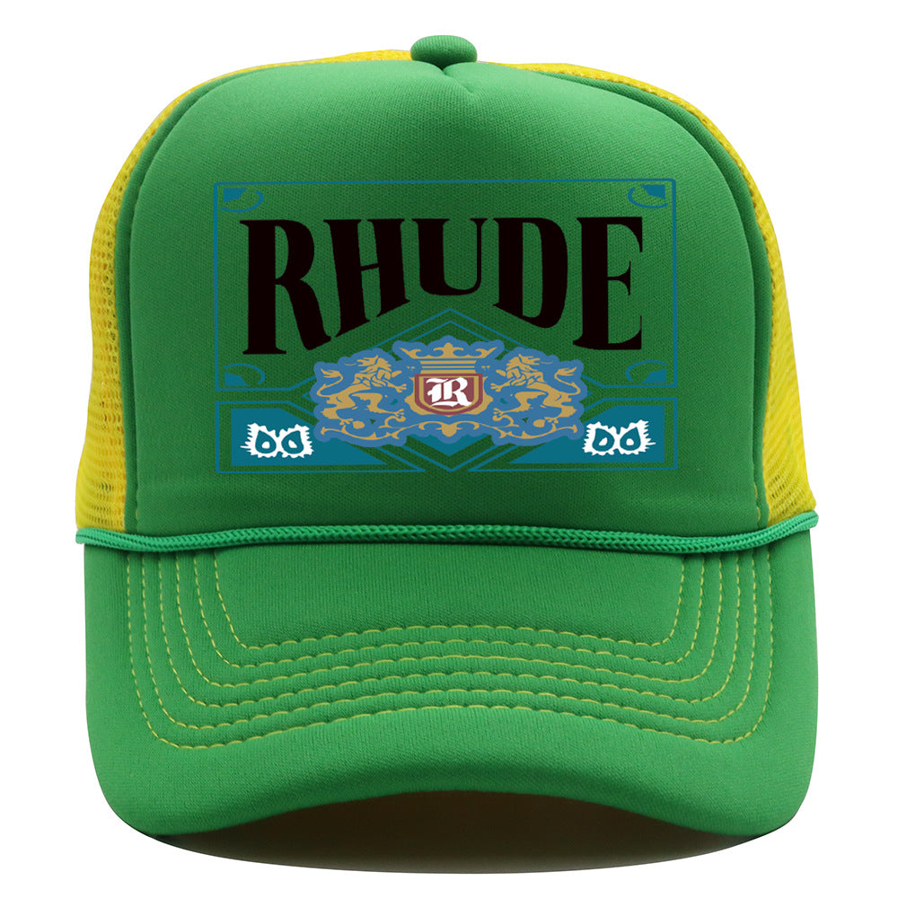 Rhude Hat Shade Mesh Cap Casual Baseball Cap Couple