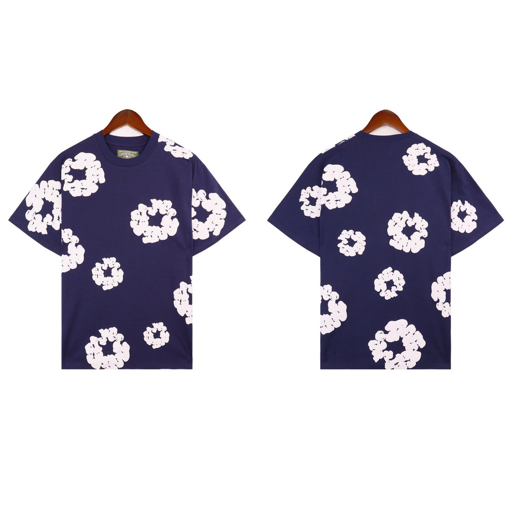Denim Tears T-shirts Kapok Puff Print Short Sleeve T-shirt