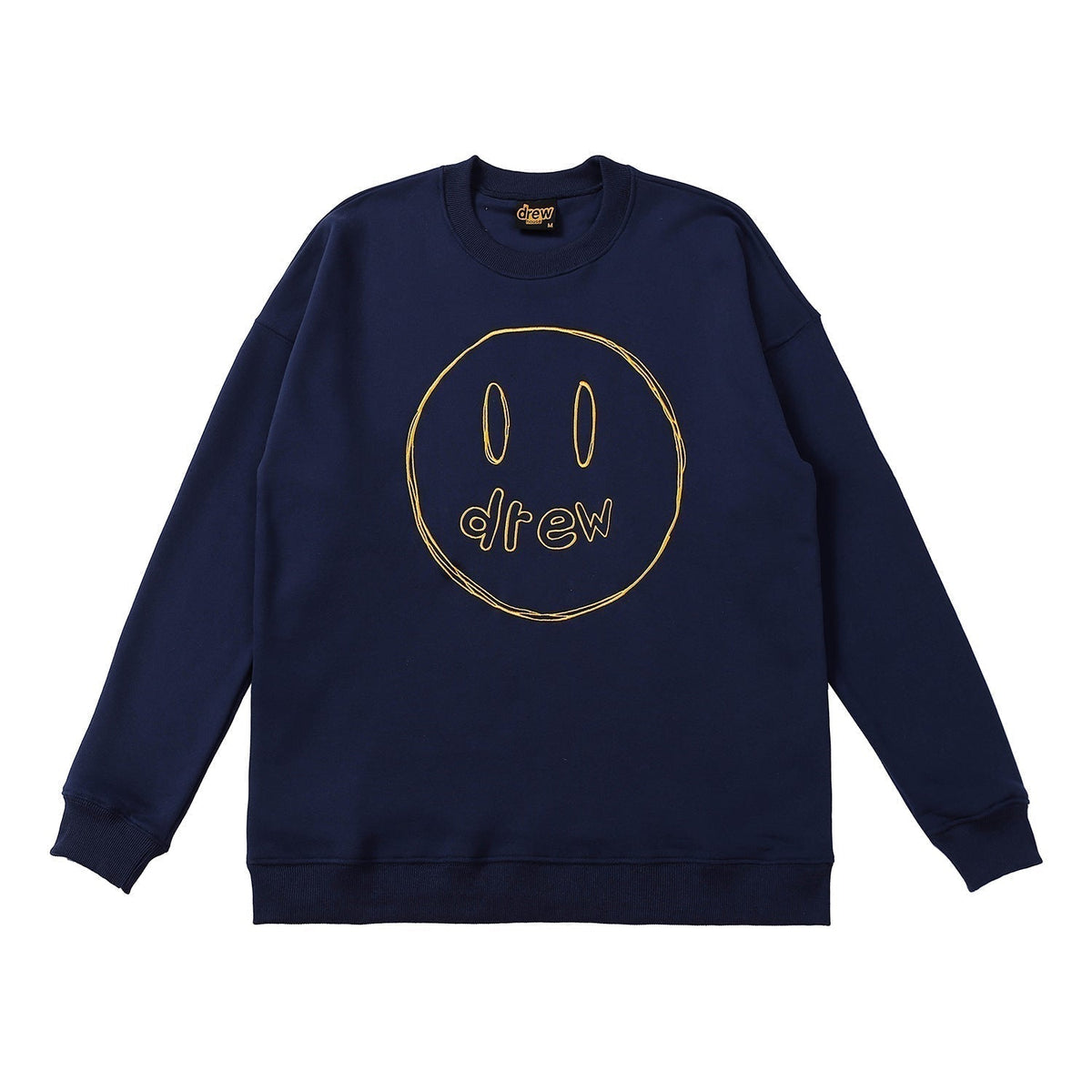 Drew House Sweatshirts Unisex Sketch Smiley Face Crew Neck Sweatshirts