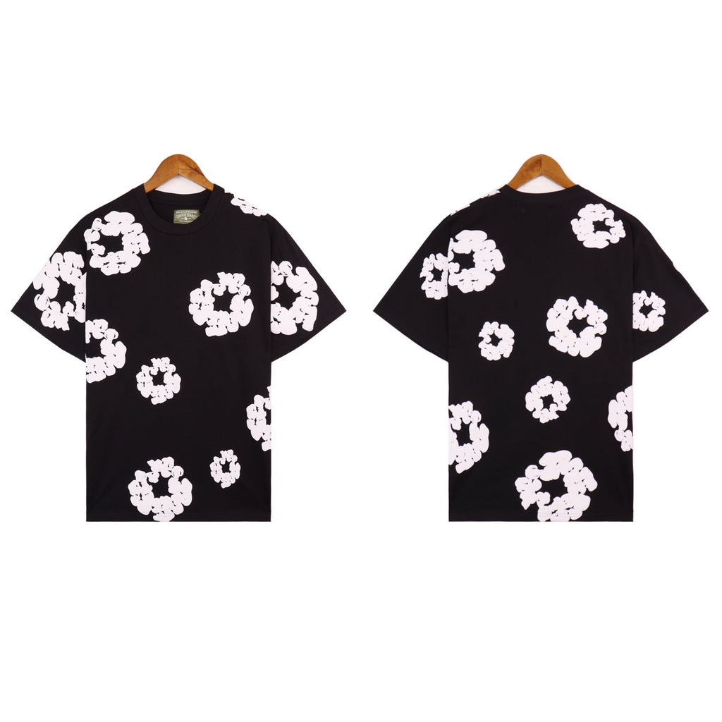 Denim Tears T-shirts Kapok Puff Print Short Sleeve T-shirt